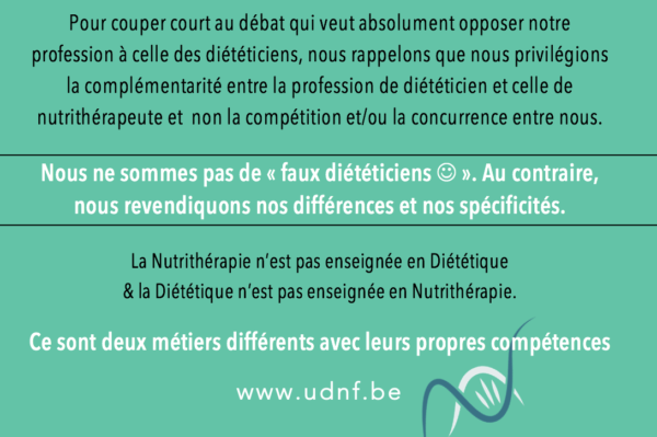 Position de l’UDNF – Suite à la campagne contre les charlatans !