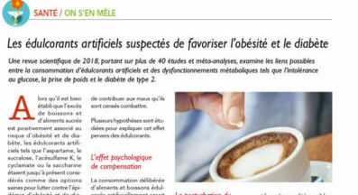 Les édulcorants artificiels suspectés de favoriser l’obésité et le diabète